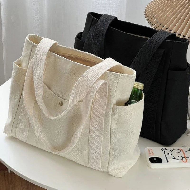 Stylish Large Capacity Canvas Tote Bag - Perfect for Work, College & Daily Use