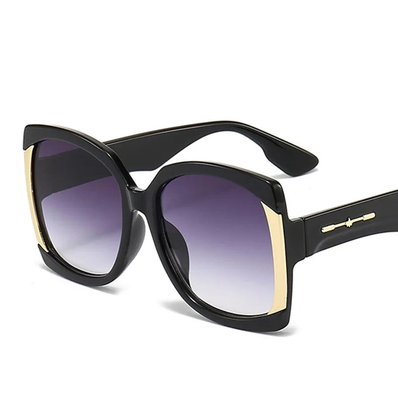 Luxury Brand Square Sunglasses For Women Retro Vintage Oversized Gradient Sun Glasses Female Shades Ladies Oculos De Sol Feminin