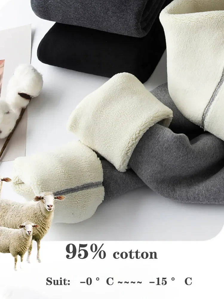 Women Leggings Autumn Winter Velvet Thickened Cotton Female Legging High Waist Solid Casual Fleece Warm Tights Pants Women