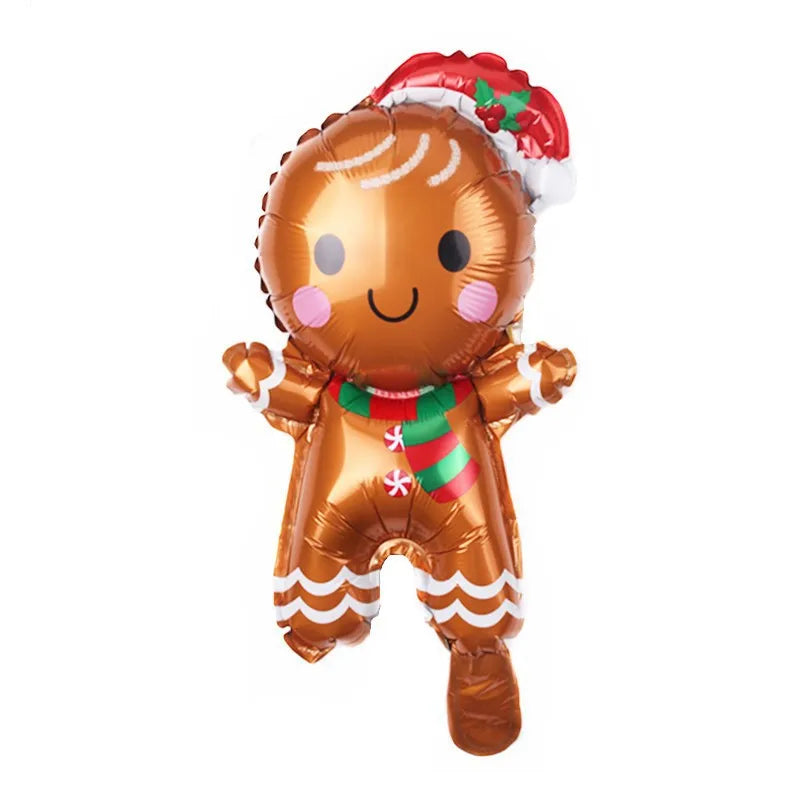 2024 Christmas Balloons Santa Claus Gingerbread Man Xmas Tree Balloons Merry Christmas Holiday Decoration Aluminum Film Balloon