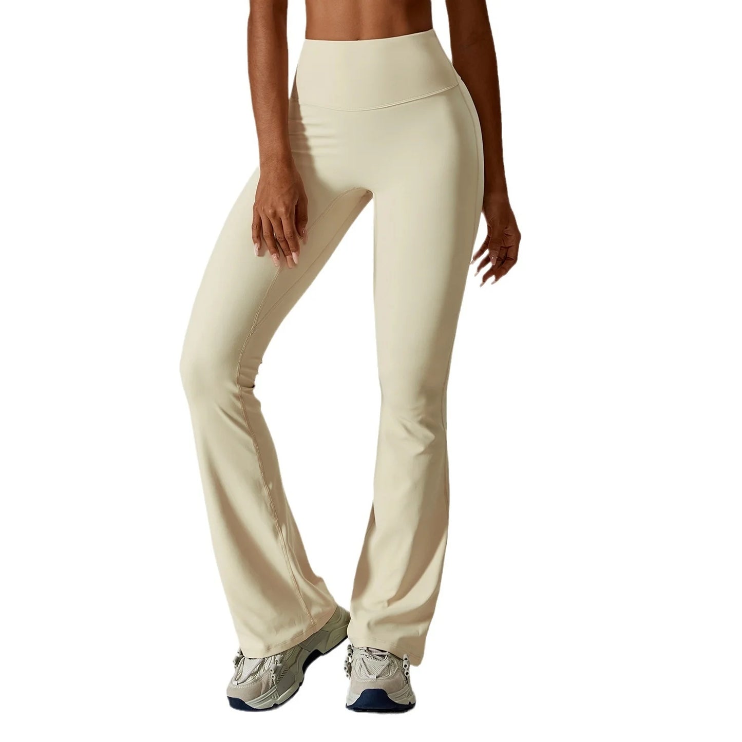 Women Yoga Bell-bottoms Tight Scrunch Butt Lifting Dance High Waist Tights Sport Pants Gym Running Breathable Fitness Leggings
