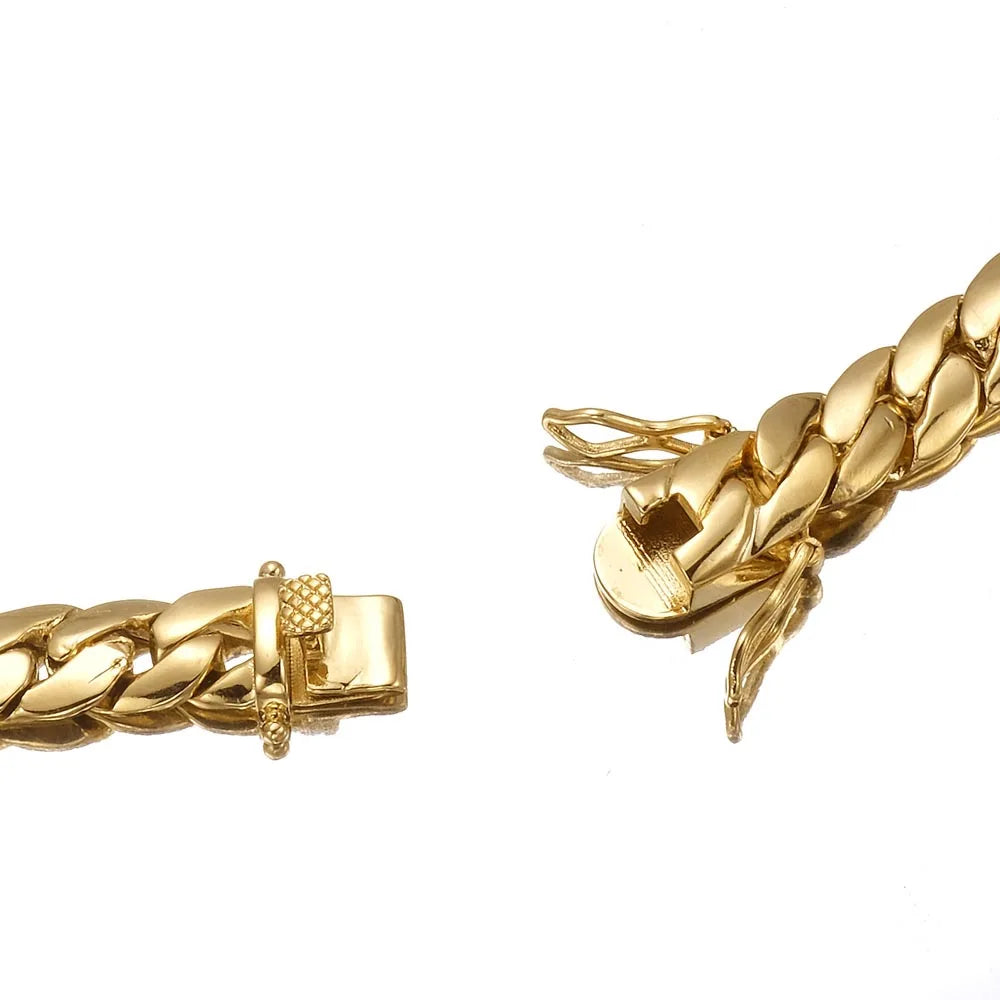 News Tank Riding Crop Chain Necklaces Casting Butterfly Lock Bracelet Men Hip Hop Stainless Steel Cuban Jewelry Drop Shipping