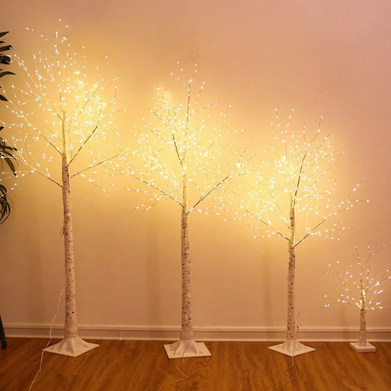 Christmas Decoration LED Birch Tree Bedroom Light for Landscape Luminous Decoration New Year DIY Home Decor Christmas Tree Gift
