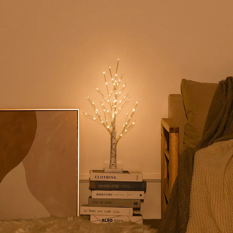 Christmas Decoration LED Birch Tree Bedroom Light for Landscape Luminous Decoration New Year DIY Home Decor Christmas Tree Gift