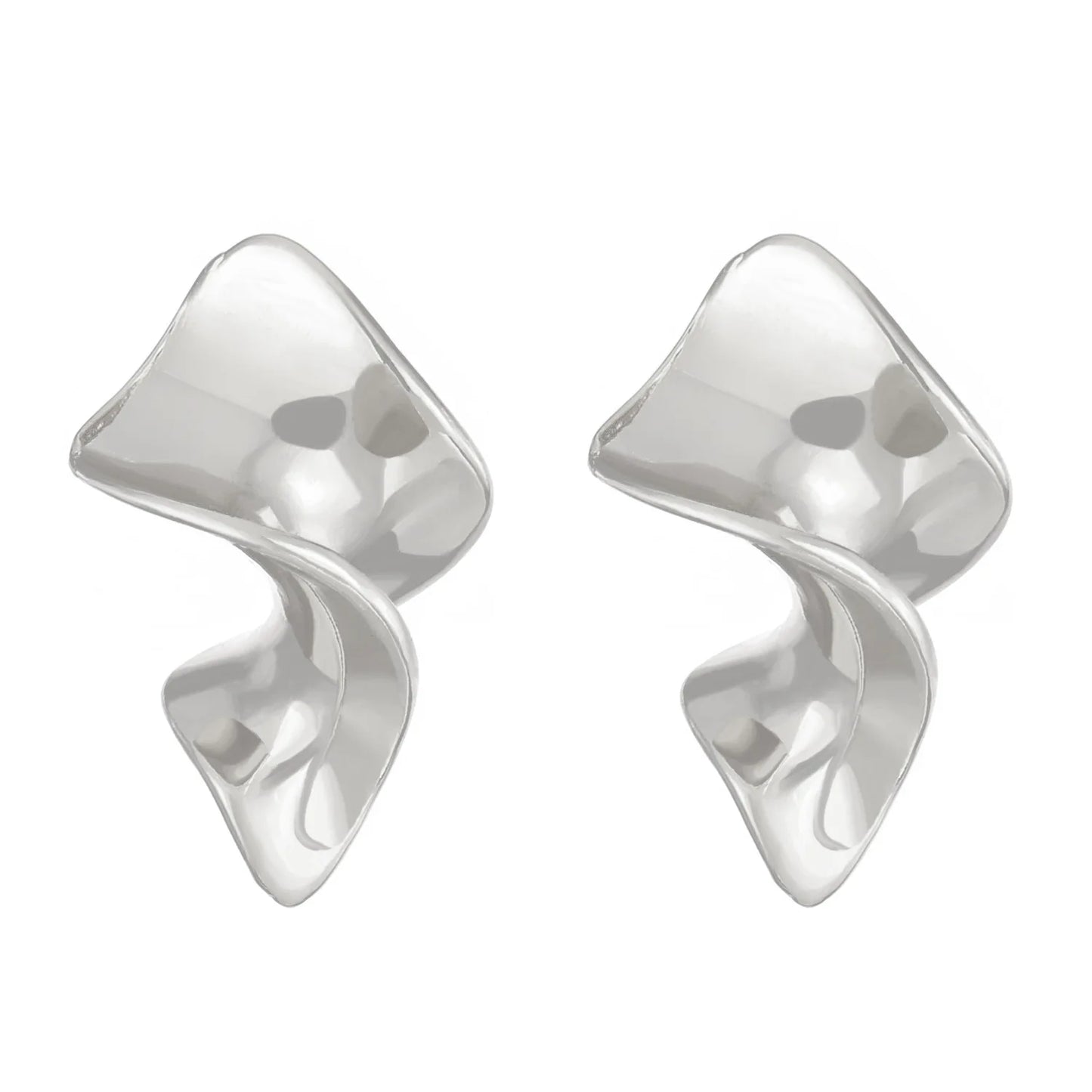 925 Silver Needle Exaggerated Irregular Earrings For Women Metal Earing Jewelry 2024 Trending New Geometric Stud Earrings Z40