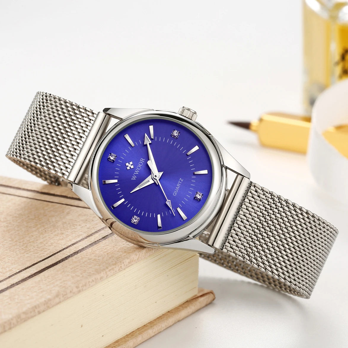 WWOOR Luxury Ladies Watch Elegant Simple Waterproof Women’s Quartz Wristwatch Stainless Steel Women Bracelet Watches Reloj mujer