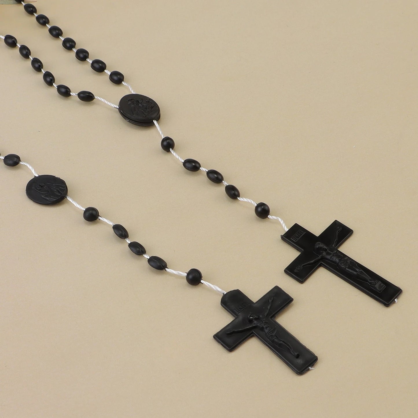 12 Pieces Factory Multicolor Rosaries Glow Plastic Necklace Rosary Beads Bright Necklace Catholicism Prayer Religious Jewelry