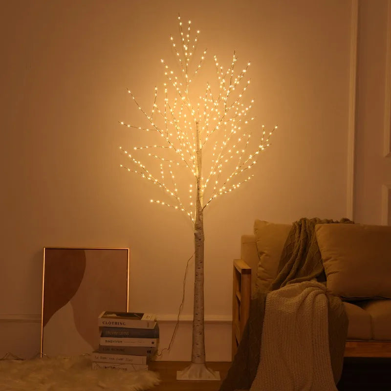 Christmas Decoration LED Birch Tree Bedroom Light for Landscape Luminous Decoration New Year DIY Home Decor Christmas Tree Gift