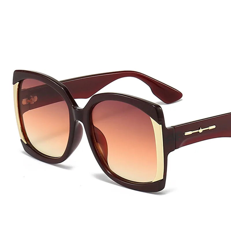 Luxury Brand Square Sunglasses For Women Retro Vintage Oversized Gradient Sun Glasses Female Shades Ladies Oculos De Sol Feminin