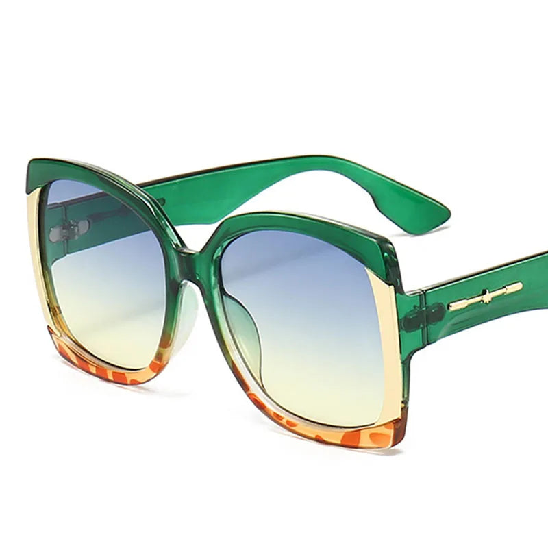 Luxury Brand Square Sunglasses For Women Retro Vintage Oversized Gradient Sun Glasses Female Shades Ladies Oculos De Sol Feminin