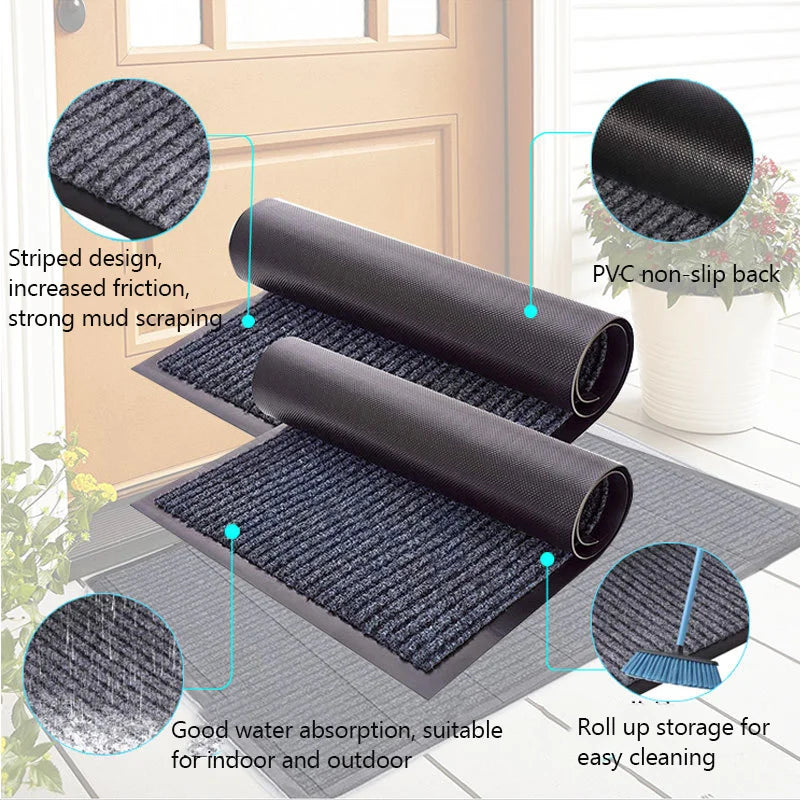 Doormat Entrance Front Door Mats Indoor Outdoor Washable Rug Entryway Mats for Shoe Scraper For Inside Outside House Doormat