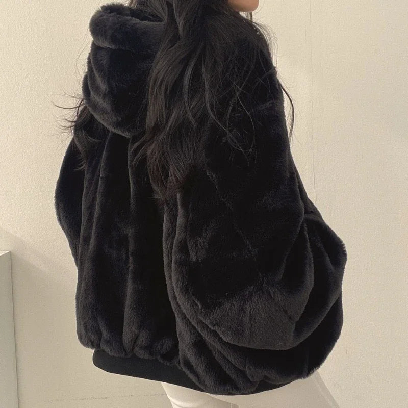 2024 Autumn Thicken Parkas Women Casual Hooded Jacket Winter Comfortable Double-Layer Korean Style Simple Solid Warm Cute Coats
