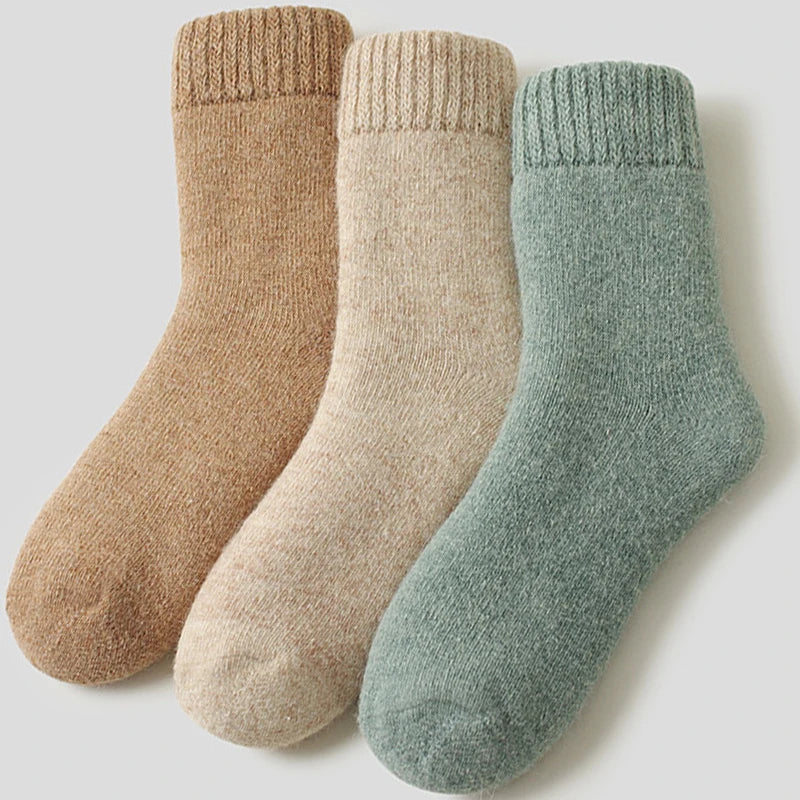 Winter Warm Thick Towel Hosiery Bottom Man Socks Wool Male Sock Slipper Socks Merino Wool Sock Against Cold Snow Socks 39-44