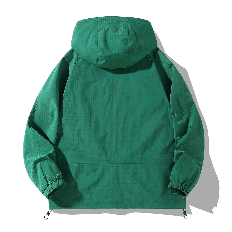 Black Waterproof Windbreak Cargo Jackets Plus Size 12XL Fashion Casual Solid Color Jackets Big Size 12XL Coats Male