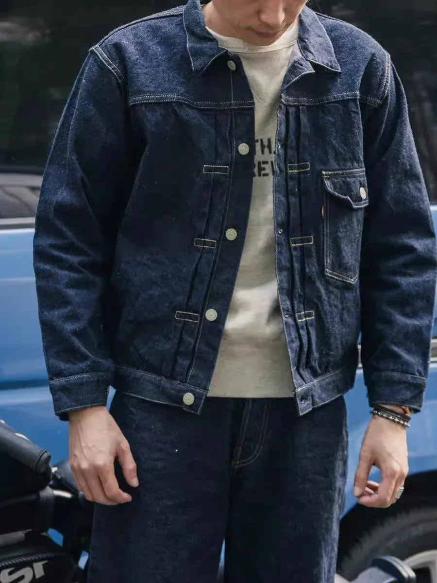 Rugged Bronson 1946 Model 506XX Jean Jacket in Raw Selvedge Denim Lot 46806XX Indigo