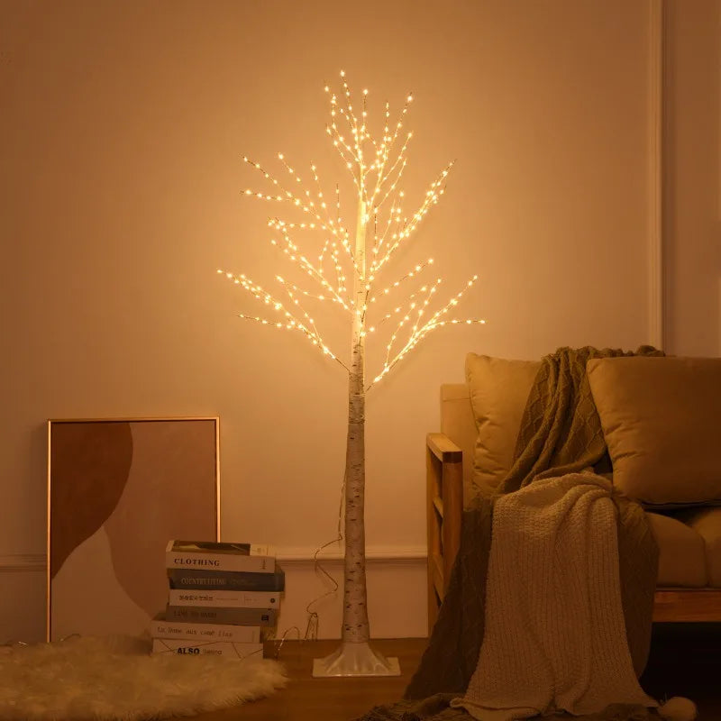Christmas Decoration LED Birch Tree Bedroom Light for Landscape Luminous Decoration New Year DIY Home Decor Christmas Tree Gift