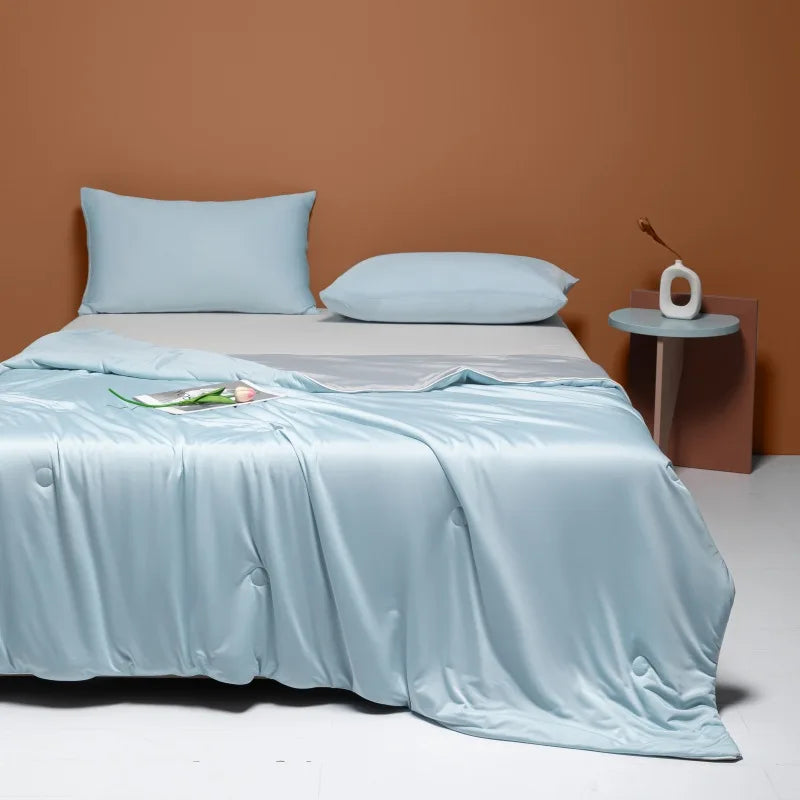 Summer Cooling Blanket Air Condition Quilt Smooth Breathable Lightweight Comforter Throw Blanket Office for Bed Double Side Cold