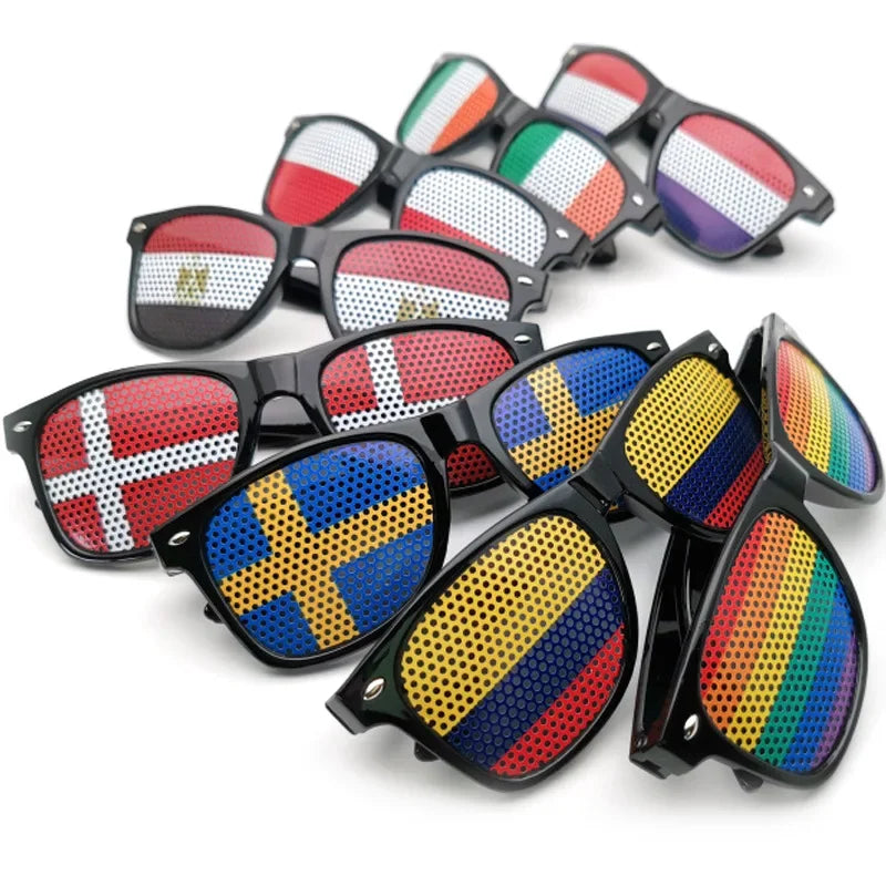 National Flag Sunglasses Men Football Basketball Game Fan Decorative Glasses Women Party Festival Independence Day Eyewear