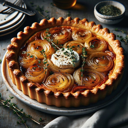Caramelized Onion and Goat Cheese Tart with Thyme