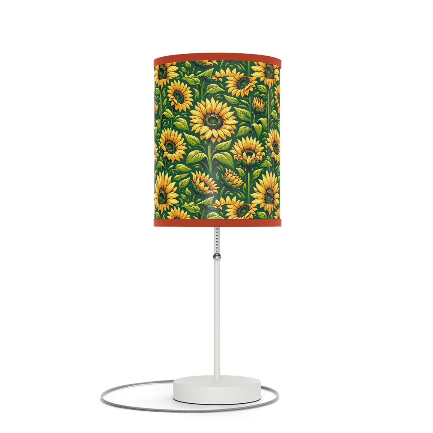 Sunny Blossom Table Lamp with Sunflower Field Pattern