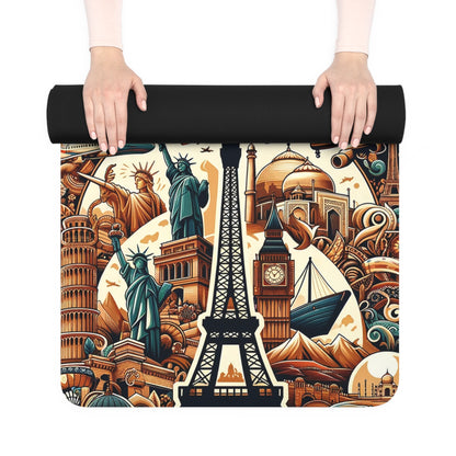 World Explorer Yoga Mat - Globetrotter-Inspired Microfiber Design