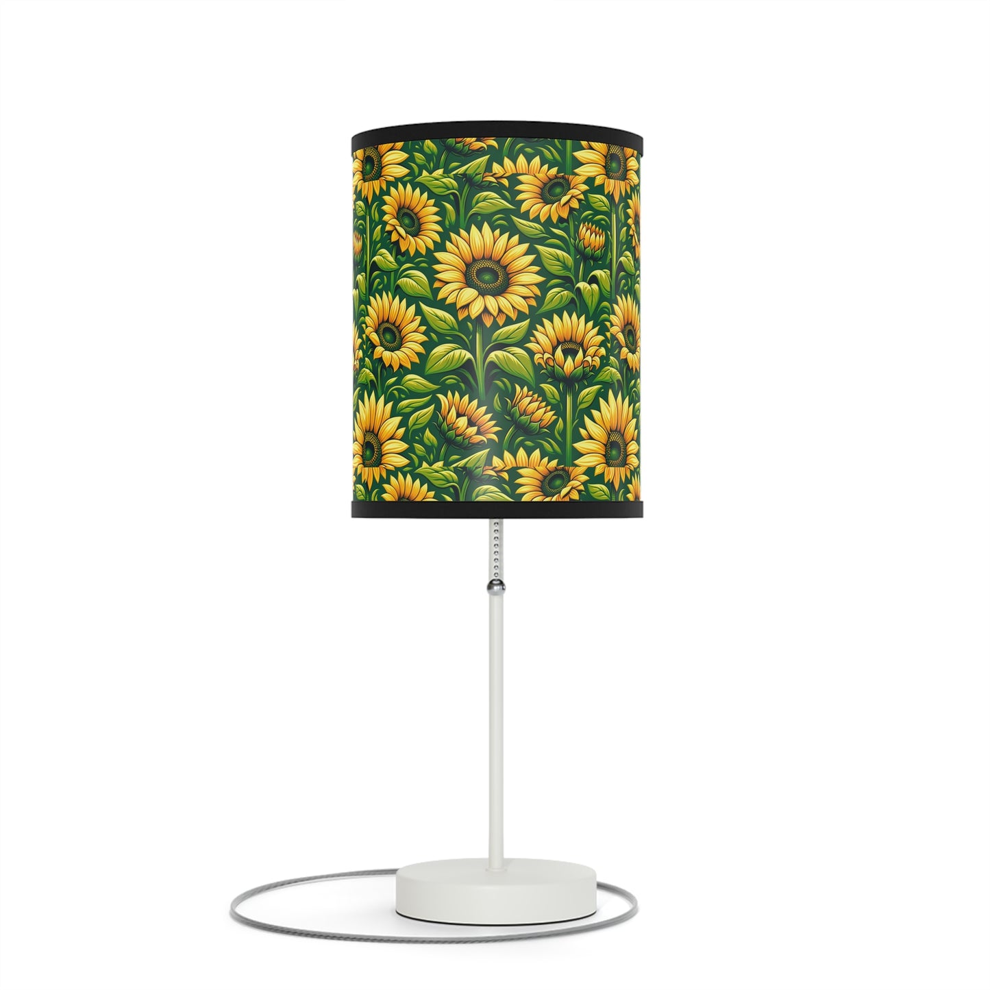 Sunny Blossom Table Lamp with Sunflower Field Pattern