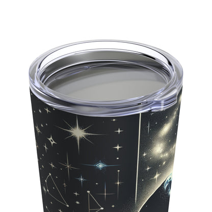 Starry Night 20oz Tumbler - Celestial Sky Design with Twinkling Stars and Moon