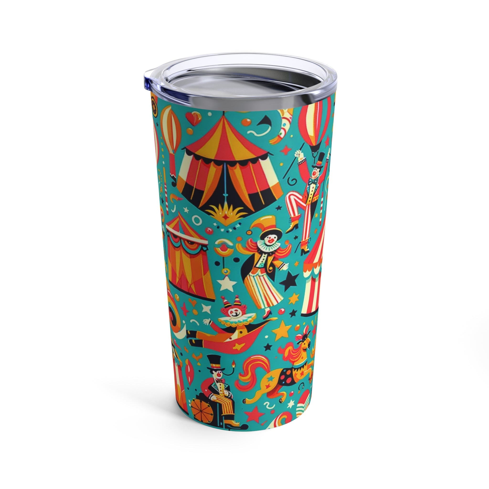 Circus Spectacle 20oz Tumbler - Whimsical and Colorful Circus Theme