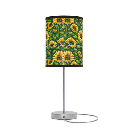 Sunny Blossom Table Lamp with Sunflower Field Pattern