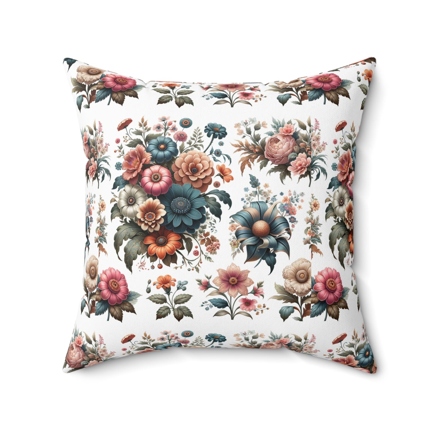 Blossoming Elegance: Exquisite Floral Symphony Pillow Design