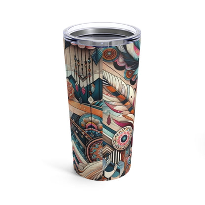 Vibrant Artistry 20oz Tumbler – Eclectic Design Fusion with Stainless Steel Insulation