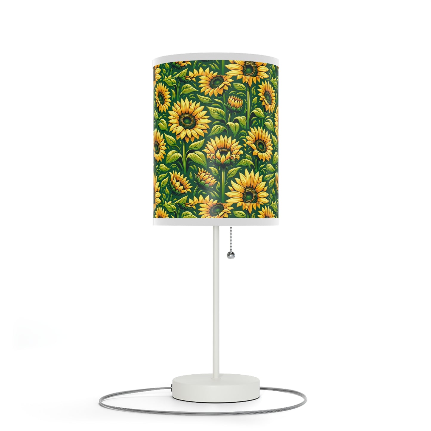 Sunny Blossom Table Lamp with Sunflower Field Pattern