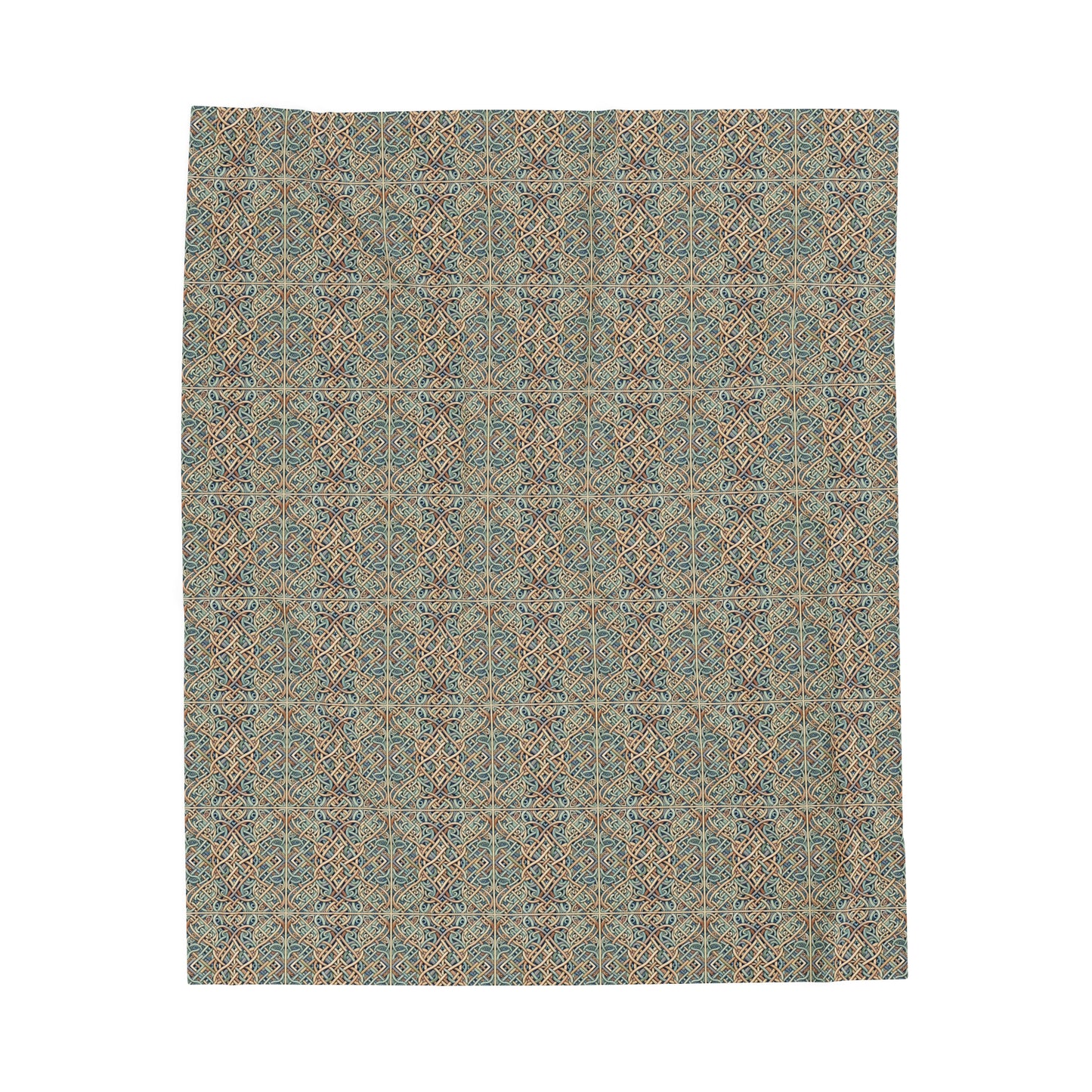 Celtic Elegance: Intricate Knotwork Velveteen Plush Blanket