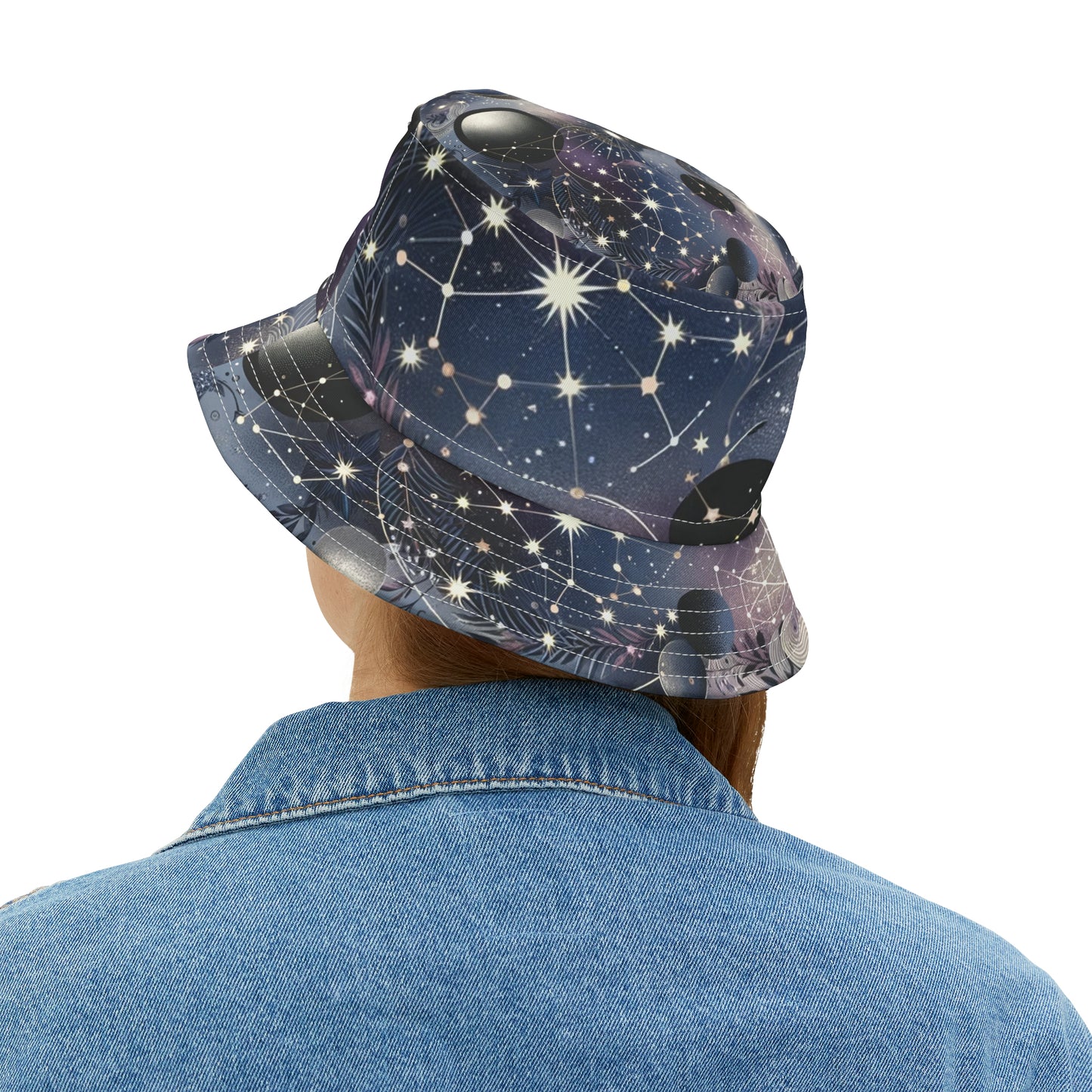 "Cosmic Whispers" Celestial Dreams Bucket Hat