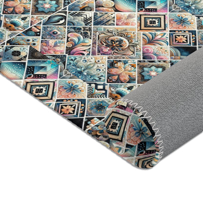 Eclectic Essence: Dynamic Geometric & Cultural Fusion Area Rug