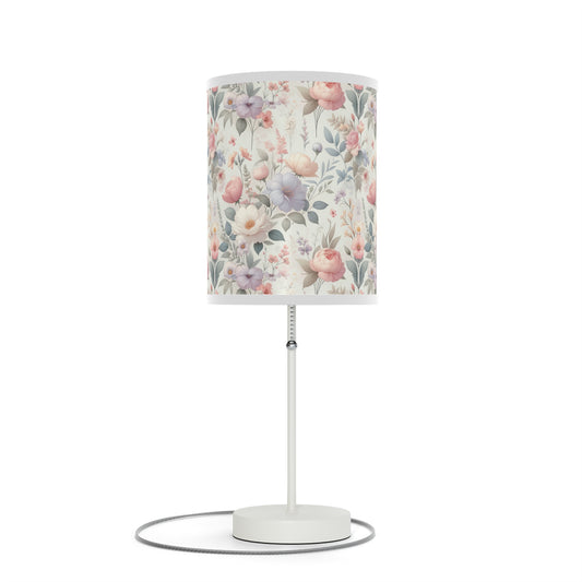 Garden Whispers Table Lamp with Delicate Floral Pattern