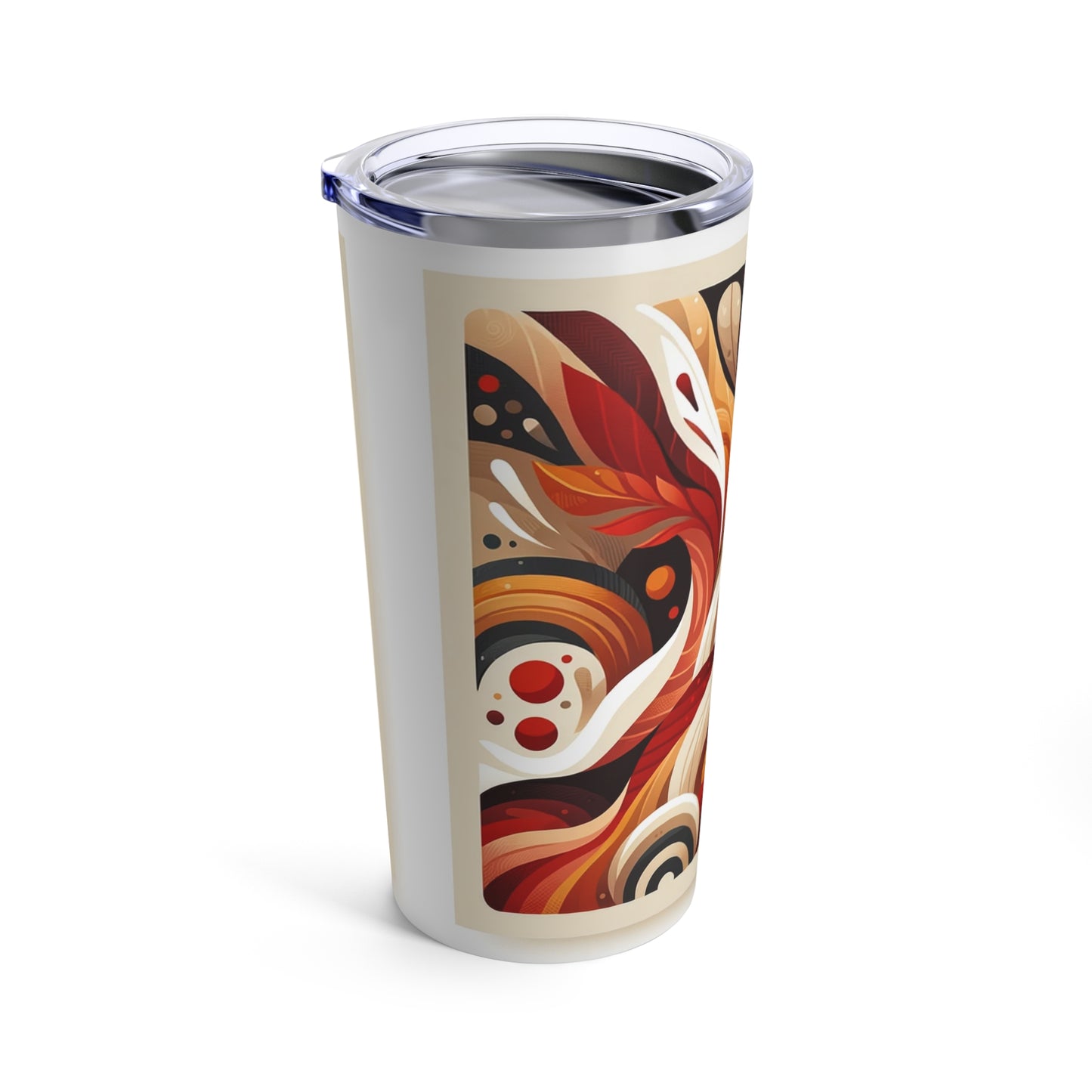 Autumn Embrace 20oz Tumbler - Abstract Warm Tones Design