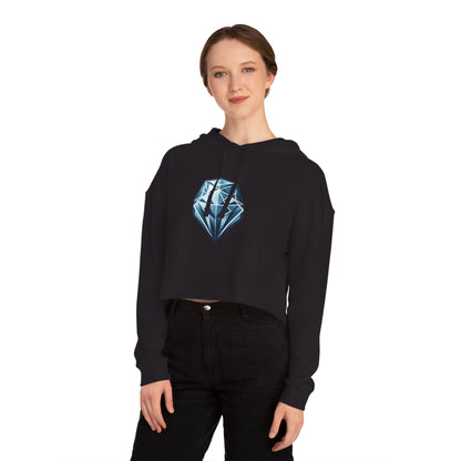 Crystal Edge Hoodie - Sleek Geometric Gemstone Design