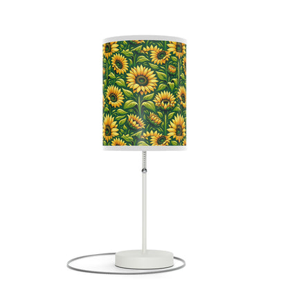 Sunny Blossom Table Lamp with Sunflower Field Pattern