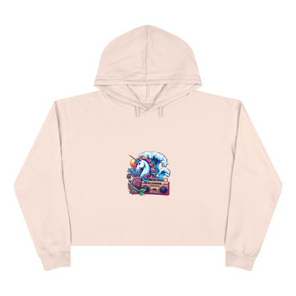 Retro Wave Fantasy Hoodie - Eclectic Unicorn and Arcade-Inspired Design