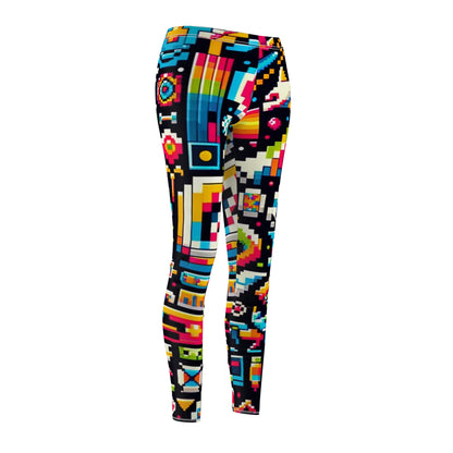 PixelPlay Retro Women's Leggings: Vibrant Gaming Nostalgia