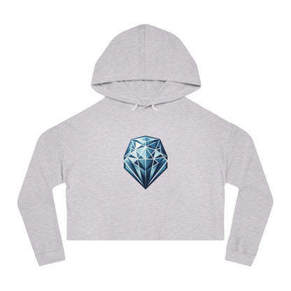 Crystal Edge Hoodie - Sleek Geometric Gemstone Design