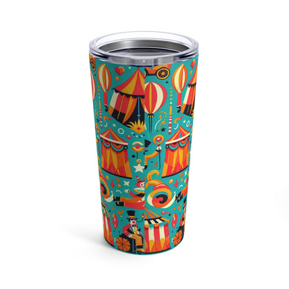 Circus Spectacle 20oz Tumbler - Whimsical and Colorful Circus Theme