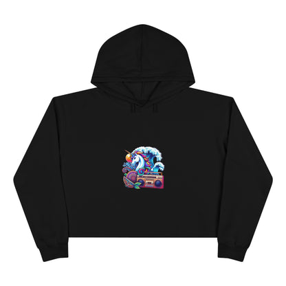 Retro Wave Fantasy Hoodie - Eclectic Unicorn and Arcade-Inspired Design