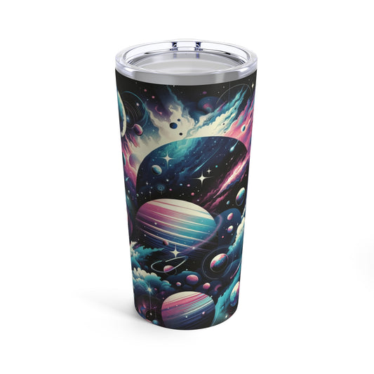 Cosmic Wonders 20oz Tumbler - Space Themed Design with Planets and Stars