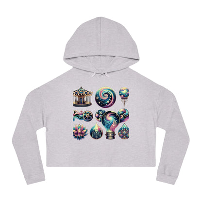 Mystic Carousel Hoodie - Dreamy Lights & Psychedelic Lotus Design
