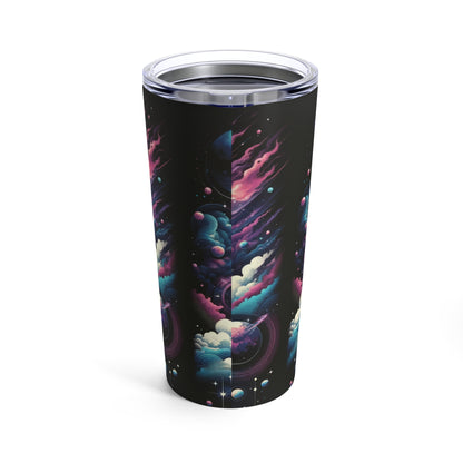 Cosmic Wonders 20oz Tumbler - Space Themed Design with Planets and Stars