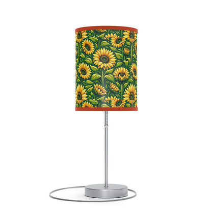 Sunny Blossom Table Lamp with Sunflower Field Pattern