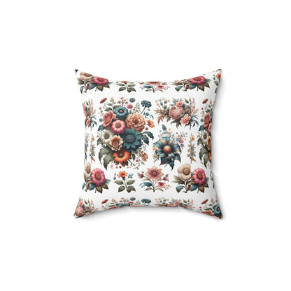 Blossoming Elegance: Exquisite Floral Symphony Pillow Design