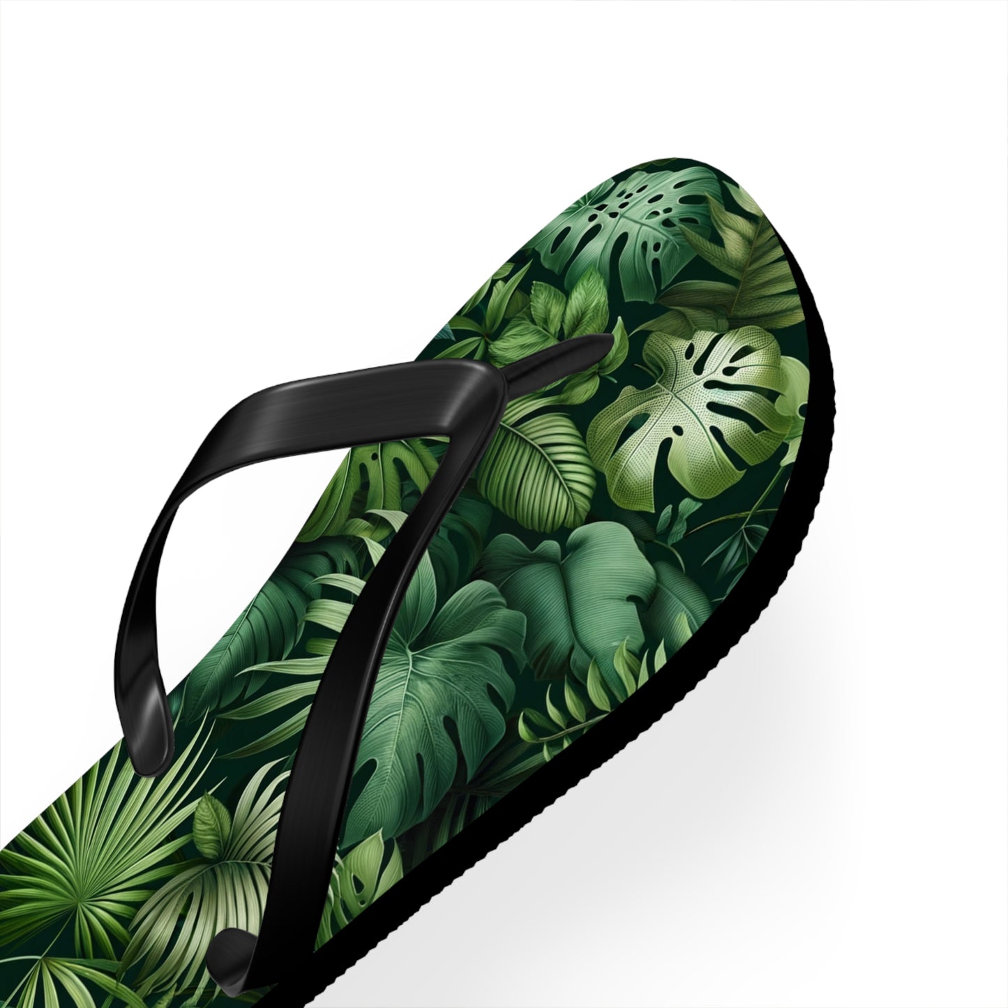 Tropical Jungle Foliage Flip Flops - Lush and Exotic Footwear